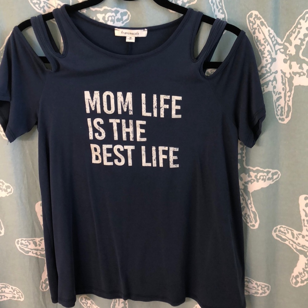 Mom life cutout soft tee